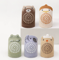Chaussettes antidérapantes pour bébé, motif dinosaure et éléphant, douces et rembourrées pour les genoux, idéales pour ramper - Grande Vente