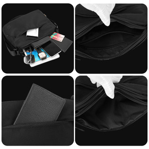 Sac à bandoulière imperméable avec poche avant à cordon de serrage, sangle réglable, grande capacité, sac décontracté léger - Product Image 4