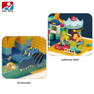 Bureau d'étude multifonctionnel, table <span class=keywords><strong>à</strong></span> manger, <span class=keywords><strong>bac</strong></span> <span class=keywords><strong>à</strong></span> <span class=keywords><strong>sable</strong></span>, <span class=keywords><strong>jeu</strong></span> de construction de 209 pièces, ensemble de jouets de table HC585942 - Product Image 4