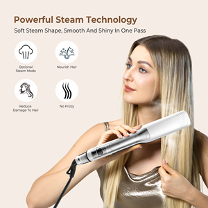 Mini fer à lisser UKLISS <span class=keywords><strong>Portal</strong></span> 65W, fer à lisser à vapeur en céramique, lisseur à vapeur 2-en-1 pour usage domestique et salon - Product Image 4