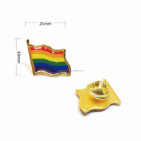 WD Épingle en émail époxy personnalisée de haute qualité Gay Rainbow Époxy Métal Drapeau Badge Pins Avec fermoir papillon