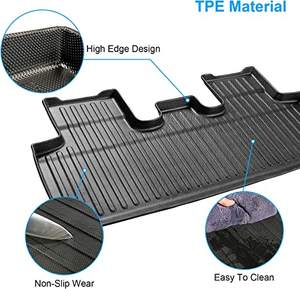 เทสลาอุปกรณ์เสริมที่กำหนดเอง TPE เสื่อรถทั้งหมดกันน้ำสีดำเสื่อชั้นสำหรับเทสลารุ่น Y - Product Image 3