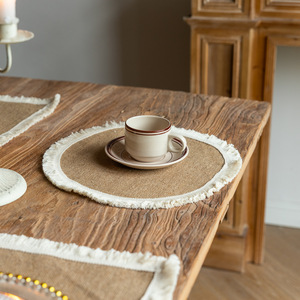 Placemats ขอบปอกระเจาสีขาวพู่ - Product Image 3