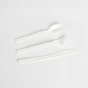Forchetta e cucchiaio per insalata usa e getta personalizzati in plastica per cucchiaio e forchetta per Catering
