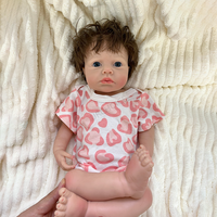 Poupées Reborn en Silicone Corps Entier de 18 Pouces LouLou Cheveux Bruns Racineux pour Compagnie Émotionnelle - Vente en Gros