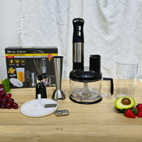 Fabrieksgroothandel 6-in-1 elektrische handmixer roestvrij staal 1000W staafmixer voedselverwerker aangepaste logo's mogelijk