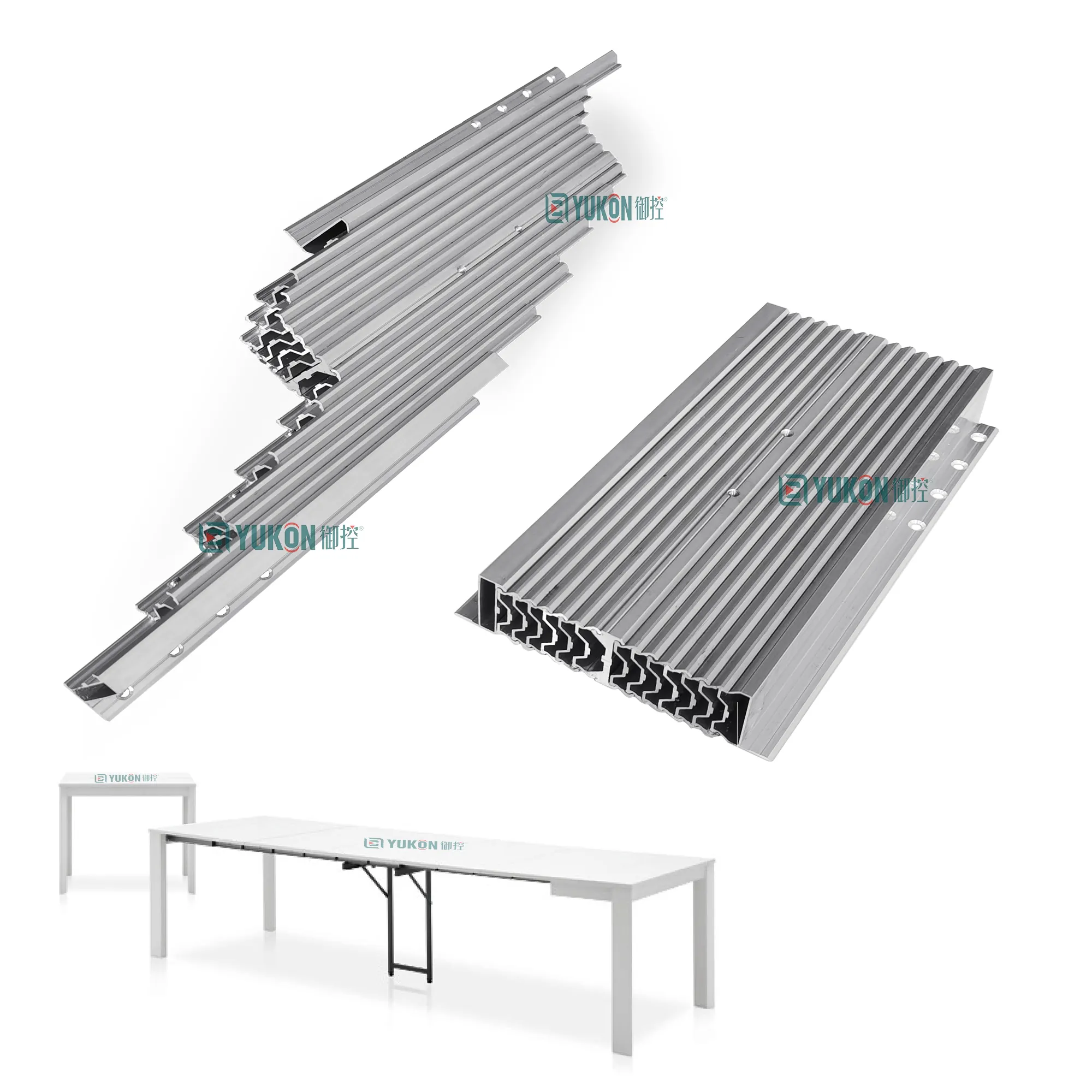 Liga alumínio seção Heavy Duty telescópica Folding Table Slide mecanismo de extensão