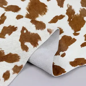 Customization 1.4mm Brown Pattern Cow Printed Genuine Leather Cow Hide