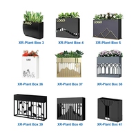 Jardinière rectangulaire en fer pour plantes succulentes, garde-corps de jardin, seau suspendu décoratif pour balcon, centre commercial