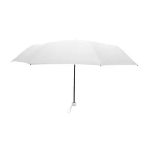 Parasol en gros 21 pouces 3 plis parapluie imprimable Sublimation parapluie blanc