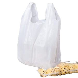 Bolsas de camiseta de transporte de comestibles de restaurante de plástico grueso transparente a precio de fábrica - Product Image 4