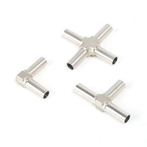 Raccords à souder bout à bout pour tubes prolongés de semi-conducteurs SS316L UHP, électro-polis EP/BA, sans volume mort, soudure orbitale, coudes, tés, croisillons - Product Image 1