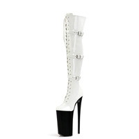Bottes en cuir rouge à talon haut de 26 cm, style gothique, pour danseuse de pole, sexy, grande taille, transvestite, chaussures fétichistes, scène de boîte de nuit, marche