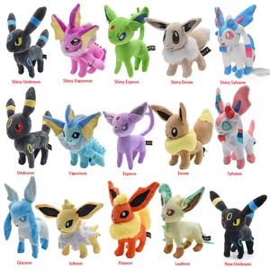 Jouets en peluche de la famille Eevee de 15 à 20 cm, postures debout et assise, série d'anime Pokémon, poupée de machine à griffes, jouets en peluche rembourrés - Product Image 5