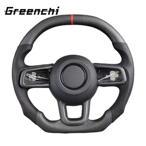 Volante deportivo de fibra de carbono de cuero perforado personalizado para <span class=keywords><strong>Jeep</strong></span> JL Wrangler Grand Cherokee SRT Gladiator - Product Image 2