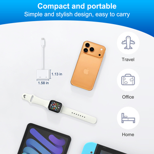 Xách tay 2 cổng 4K 60Hz HDTV pd100w Trắng Type-C chuyển đổi <span class=keywords><strong>Adapter</strong></span> <span class=keywords><strong>USB</strong></span> C để chuyển đổi AV kỹ thuật số 2 trong 1 cho HD cùng một màn hình - Product Image 6