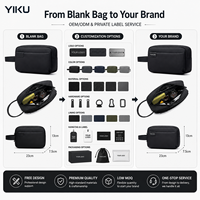 Tas Clutch Pria Custom YIKU, Dompet Kulit PU, Pouch Organizer Bisnis, Produsen OEM ODM, Supplier Label Pribadi
