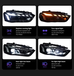HETOP A4 B8 Phare 2013-2016 B8.5 Mise à niveau LED DRL Lampe modifiée Lentille de projecteur Mise à niveau vers le style A5 Design RS5 pour <span class=keywords><strong>Audi</strong></span> - Product Image 3