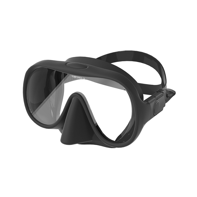 Factory ZMZ DIVE High Quality Anti Fog Film Scuba Diving Snorkeling Half Face Mask with Tempered Glass Lenses Wide View
