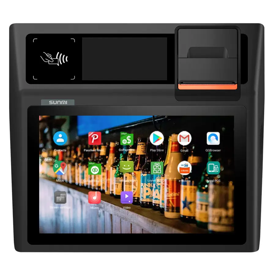 SUNMI D2 mini 10.1 ''lcd Touch Price Billing Machine Screen registratore di cassa All in One PC POS System Mini registratore di cassa''