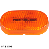 Feu de gabarit et de positionnement LED oblong de 4 x 2 pouces avec réflecteur pour remorque et camion, conforme SAE/DOT/FMVSS108