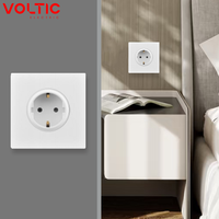 Prise murale standard de couleur blanche matérielle de PC de la norme européenne 16A 250V