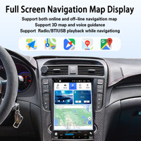 Lecteur multimédia à écran tactile de 12,1 pouces, navigation GPS, CarPlay sans fil, autoradio Android pour Honda Acura TL 2004-2008
