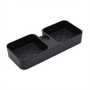 Porte-savon pour rails coulissants noir mat 11,5 cm de longueur 4,5 cm de largeur 29,5 cm de hauteur - Product Image 3