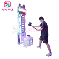 Fun spaces Big Punch Box hammer Schlagen Münz betriebene Einlösung Arcade Sportspiel Stanz maschine