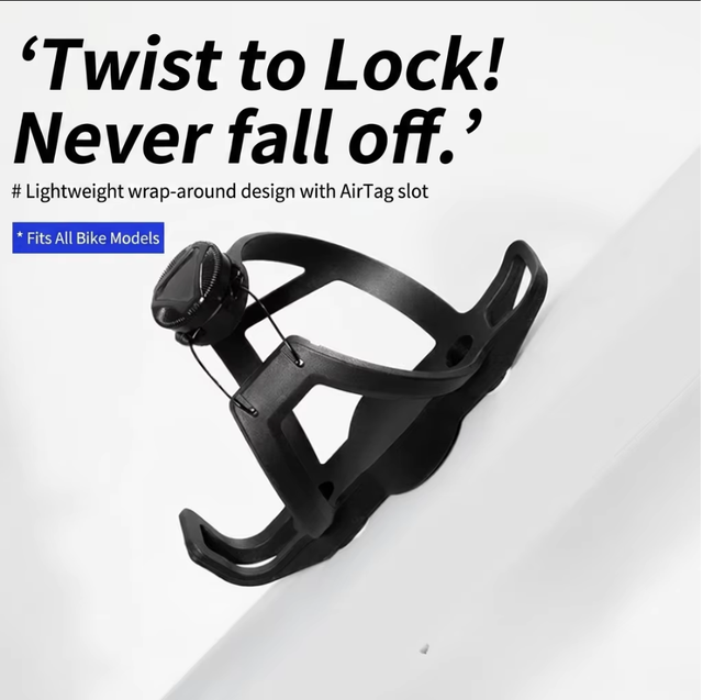 Bicycle Hidden AirTag Mount Anti-theft Bike Tracker Holder Under Water Bottle Cage Discreet GPS Case for Road MTB Bike
