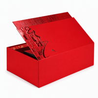 Boîte cadeau magnétique rigide personnalisée de luxe avec logo |   Emballage en papier mat de style noir or de qualité supérieure pour cadeaux VIP d'entreprise