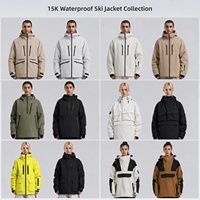 Veste de ski professionnelle imperméable 10k avec logo personnalisé, coutures entièrement thermosoudées, respirante, pour l'hiver