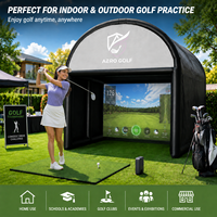 Tente de simulateur de golf gonflable, abri portable pour la pratique du golf, écran anti-impact, imperméable, durable, pompe à air électrique pour l'extérieur
