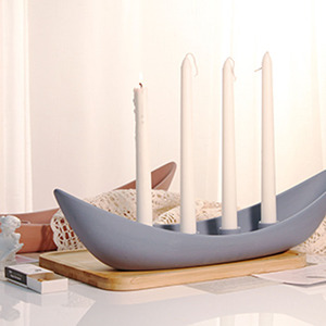 Handmade Christmas Unique Candlestick Wedding Votive <strong>Clay</strong> Candle Holder <strong>Plate</strong> - Product Image 3