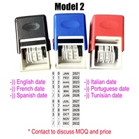 Tampon dateur auto-encreur anglais-français pour bureau, notaire, journal, agenda, mois, année, 3mm, 4mm