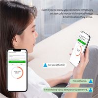 Serrure de bureau intelligente Tuya Wifi, déverrouillage à distance, serrure à empreintes digitales et mot de passe pour porte en verre commerciale