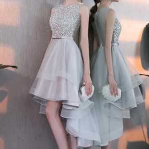 Vestido de Dama de Honor Clásico para Banquete de Verano, Vestido de Fiesta Corto y Largo para Reunión Anual de Verano - Product Image 1