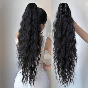 วิกผมยี่ห้ออเมริกันยุโรป หางม้า 26 นิ้ว ความหนาแน่นสูง เส้นใยคาเนคาลอน สำหรับต่อผมผู้หญิง - Product Image 4