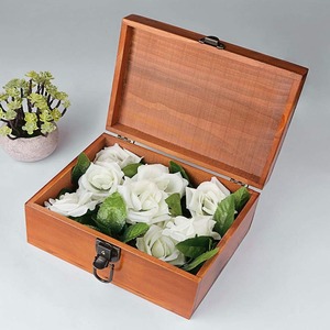 Bằng gỗ lưu niệm hộp, dedoot trang trí hộp gỗ cổ điển handmade <span class=keywords><strong>Craft</strong></span> lớn hộp gỗ với khóa và chìa khóa cho đồ trang sức quà tặng - Product Image 5
