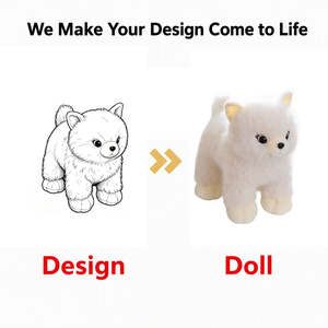 Peluche de chiot <span class=keywords><strong>blanc</strong></span> réaliste, douce et moelleuse, de haute qualité, fabriquée sur mesure par l'usine OEM, cadeau d'anniversaire pour enfants - Product Image 2