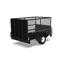 Petite remorque pour moto Boîte à cage personnalisée Remorque de voiture de ferme utilitaire pliante
