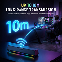 Enceinte portable ONIKUMA L13 Mini avec lumière LED RGB, stéréo sans fil, basses puissantes, petite enceinte pour extérieur, bureau et jeux