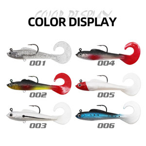 Paquet souple de queue en T leurre de pêche en plomb tête de gabarit capucin appât bionique pour bar brochet truite perche - Product Image 6