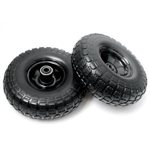 Solid Garden <b>Tool</b> <b>Cart</b> Wheel 410/350-4 PU Foam Tire High Wear Resistant <b>For</b> <b>Tools</b> - Product Image 2
