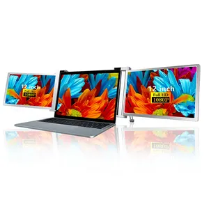 Laptop Zubehör und Teile Triple Screen Laptop Monitor 12 Zoll LCD IP 1080p Bildschirm tragbare Workstation