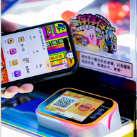 Sistema de Gestión de Entretenimiento Arcade Funova T10 con Lector de Tarjetas RFID/Código QR y Aplicación Móvil para Membresías, en Plástico Resistente