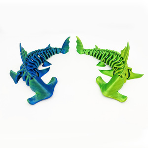 Xuyên biên giới thương mại nước ngoài 3D in Hammerhead cá mập đồ trang trí di chuyển cơ thể Doanh Cá mập đồ chơi cho quà tặng sinh nhật thủy tinh đông lạnh - Product Image 4