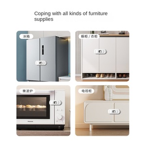 Verrou de sécurité magnétique multifonctionnel Prodigy pour enfants, en plastique, pour <span class=keywords><strong>armoire</strong></span>, placard et porte de réfrigérateur, avec installation rapide - Product Image 2