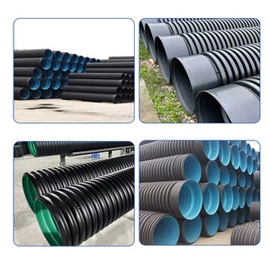 Tuberías Redondas Corrugadas de Doble Pared de HDPE <span class=keywords><strong>para</strong></span> Agricultura e Industria, Drenaje Subterráneo de Alta Presión de PE - Product Image 2