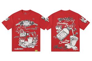 T-shirts Y2K Streetwear de qualité supérieure 100% Coton pour Hommes - T-shirts « THAT'S a AWFUL LOT of COUGH SYRUP » pour Hommes - Product Image 4